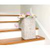 imageCreative CoOp Woven Bankuan Rope Stair Basket with Handles NaturalWhitewash