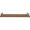 imageDecorative Wood ampamp Metal Tray with Handles EC0278Brown
