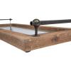 imageDecorative Wood ampamp Metal Tray with Handles EC0278Brown