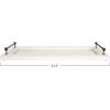 imageDecorative Wood ampamp Metal Tray with Handles EC0278White