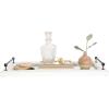 imageDecorative Wood ampamp Metal Tray with Handles EC0278White