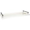 imageDecorative Wood ampamp Metal Tray with Handles EC0278White