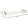 imageDecorative Wood ampamp Metal Tray with Handles EC0278White