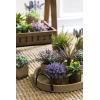 imageRound Decorative Wood Trays with Metal Handles Set of 2 Sizes