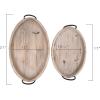 imageRound Decorative Wood Trays with Metal Handles Set of 2 Sizes