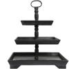 imageCreative CoOp Decorative 3 Tier Tray BrownBlack