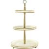 imageCreative CoOp Decorative Oval 3Tier Wood Tray with Handle
