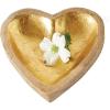 imageCreative CoOp Mango Wood Heart Tray with Gold Leaf Interior