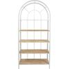 imageCreative CoOp Metal Framed 5 Wood Shelves Bookshelf RustGrey