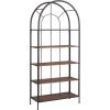 imageCreative CoOp Metal Framed 5 Wood Shelves Bookshelf RustRust