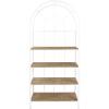 imageCreative CoOp Metal Framed 5 Wood Shelves Bookshelf RustWhite