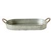 imageCreative CoOp Oval Galvanized Metal Tray with Handles