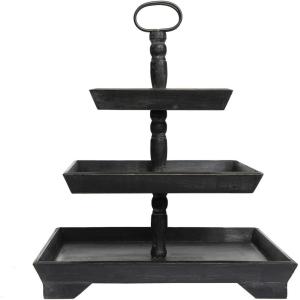imageCreative CoOp Decorative 3 Tier Tray BrownBlack