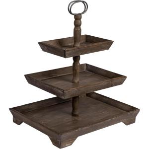 imageCreative CoOp Decorative 3 Tier Tray BrownBrown