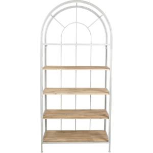 imageCreative CoOp Metal Framed 5 Wood Shelves Bookshelf RustGrey