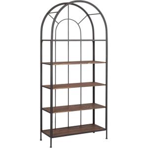 imageCreative CoOp Metal Framed 5 Wood Shelves Bookshelf RustRust