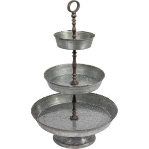 imageDecorative 3 Tier Metal Tray