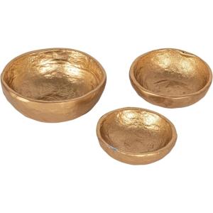 imageGold Decorative Cast Aluminum Bowls Set of 3 Sizes