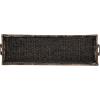imageCreative CoOp Black Rattan ampamp Wood Tray with Handles