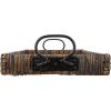 imageCreative CoOp Black Rattan ampamp Wood Tray with Handles