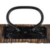 imageCreative CoOp Black Rattan ampamp Wood Tray with Handles