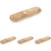 imageCreative CoOp Decorative Paulownia Wood Tray WhiteNatural Wood