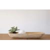 imageCreative CoOp Decorative Paulownia Wood Tray WhiteNatural Wood