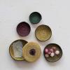 imageCreative CoOp Global Round Seagrass Tray Baskets with Loop Set of 5 Sizes Multicolor