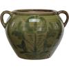 imageCreative CoOp HandPainted TerraCotta Urn with Reactive Glaze Green