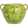 imageCreative CoOp HandPainted TerraCotta Urn with Reactive Glaze Green