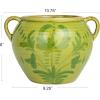 imageCreative CoOp HandPainted TerraCotta Urn with Reactive Glaze Green