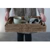 imageCreative CoOp HandWoven Decorative Bamboo and Jute Handles Set of 3 Tray Natural DF3469