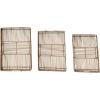 imageCreative CoOp HandWoven Decorative Bamboo and Jute Handles Set of 3 Tray Natural DF3469