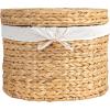 imageCreative CoOp Serene Hyacinth Basket Ensemble with Lids Natural Set of 4