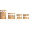 imageCreative CoOp Serene Hyacinth Basket Ensemble with Lids Natural Set of 4