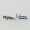 imageCreative CoOp Stoneware Alligator Match Holder GreenElephant