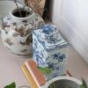 imageCreative CoOp Vintage Birds and Flowers Porcelain Ginger Jar Blue and White