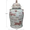 imageCreative CoOp Vintage Foo Dogs Porcelain Ginger Jar Red