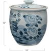 imageCreative CoOp Vintage Lotus Porcelain Ginger Jar Blue
