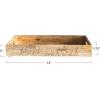 imageDecorative Mango Wood Tray with Handles and Laser Etched Botanicals for Design and Storage Natural