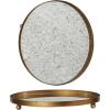 imageCreative CoOp Antiqued Mirror Footed Metal Tray Gold
