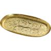 imageCreative CoOp Embossed Metal Tray Antique Gold Finish Decorative Accents 13quot L x 8quot W x 1quot H