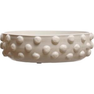 imageCreative CoOp Decorative TerraCotta Design and Storage with Raised Dots White Bowl