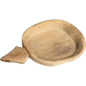 imageCreative CoOp Rustic Reclaimed Wood Bowl with Handles Natural