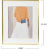 imageCreative CoOp Abstract Figure and Purse Print with Brushed Gold Metal Frame