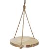 imageCreative CoOp Round Paulownia Wood Slice Hanging Pedestal Large NaturalLarge