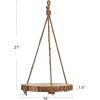 imageCreative CoOp Round Paulownia Wood Slice Hanging Pedestal Large NaturalLarge