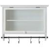imageCreative CoOp Wood and Glass Wall Cabinet with Hooks