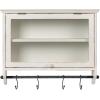imageCreative CoOp Wood and Glass Wall Cabinet with Hooks