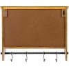 imageCreative CoOp Wood and Glass Wall Cabinet with Hooks